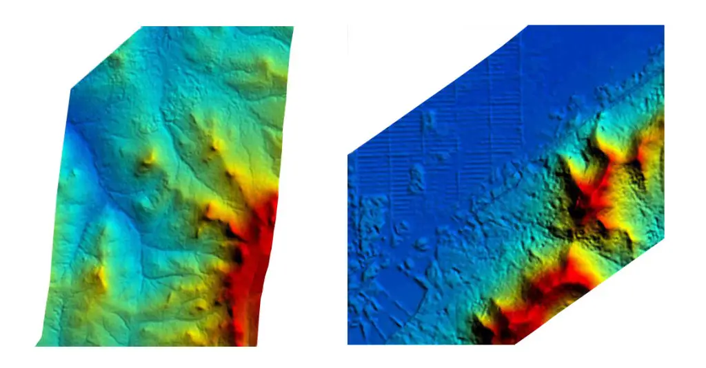 3 Meter Digital Surface Model (DSM) for 5 Km Wide Pipeline Corridor. Source: SIC