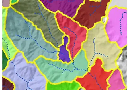 Delineated Watershed, Courtesy: ESRI