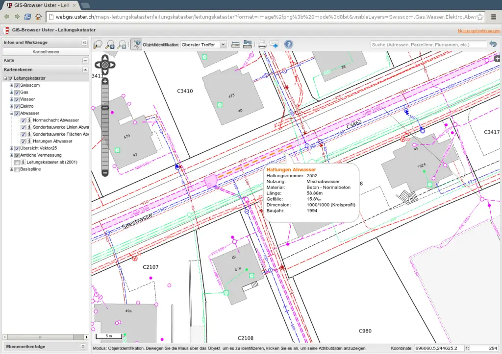 A screenshot of QGIS Web Client 