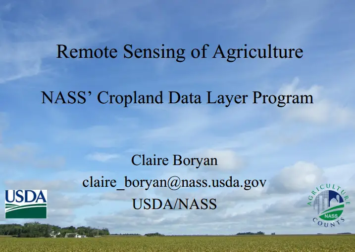 Remote Sensing of Agriculture