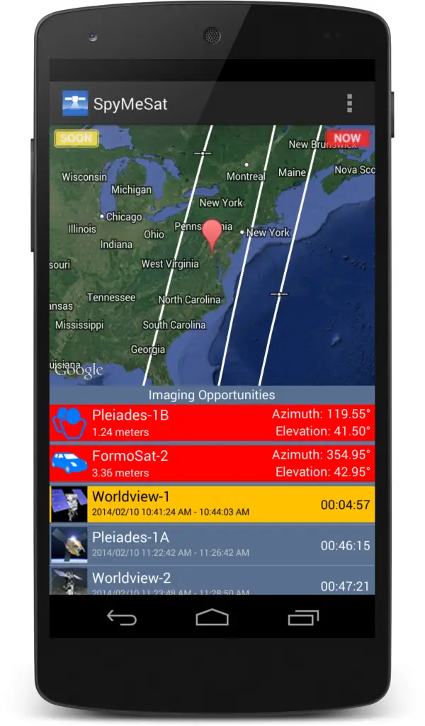 SpyMeSat Android App