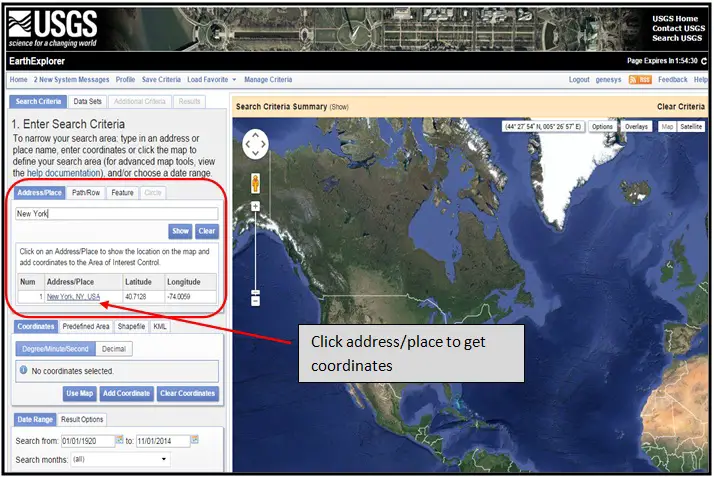 landsat data_search