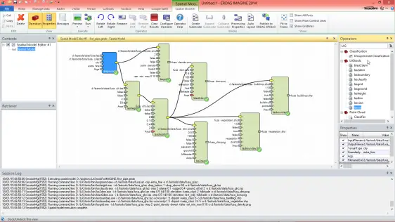 Sample LAStools workflow created with the Spatial Modeler of ERDAS IMAGINE.