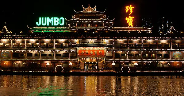 Tuesday, May 5 Hong Kong: Enjoy an unforgettable evening at the Jumbo Floating Restaurant  