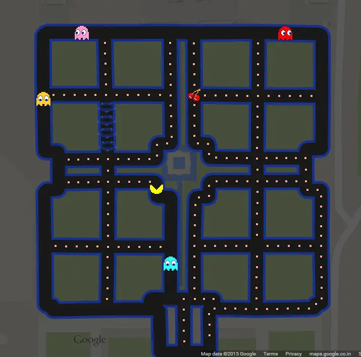 Pac Man Roaming Around Taj mahal