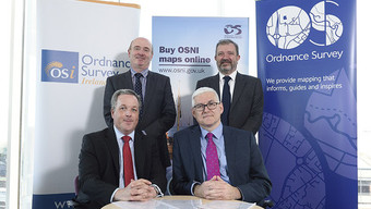 Senior figures from Land & Property Services (LPS) Ordnance Survey (GB) and Ordnance Survey Ireland met in Belfast on 28 May to sign the TriOS agreement. The new agreement between the three organisations is set to improve availability and access to mapping services for customers and government users operating across the UK and Ireland.