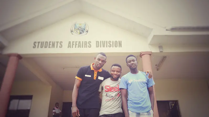 From Left - Right: L-R: Ayodele Adeyemo (Remote Sensing and GIS); Eyitemi Egbejule (Electrical Electronics Engineering); Eyo Okon Eyo (Computer Science).