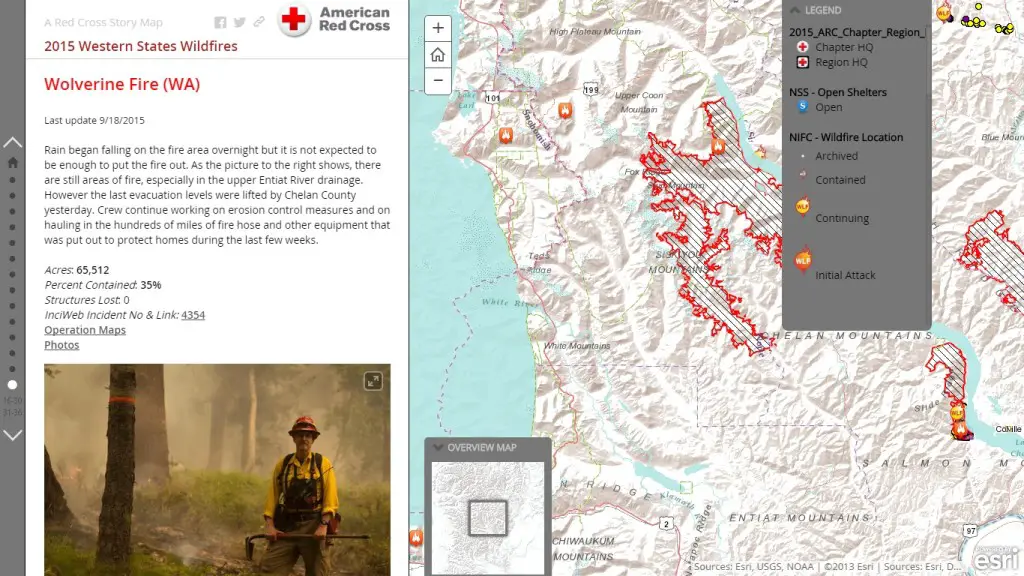 American Red Cross - Wildfire Information - Map Journal