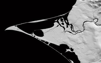 Digital Elevation Models like this depiction of Point Hope, Alaska, will help researchers evaluate how warming in the region is affecting the Arctic. Credit: Polar Geospatial Center, Ohio State University, Cornell University, DigitalGlobe Inc. 