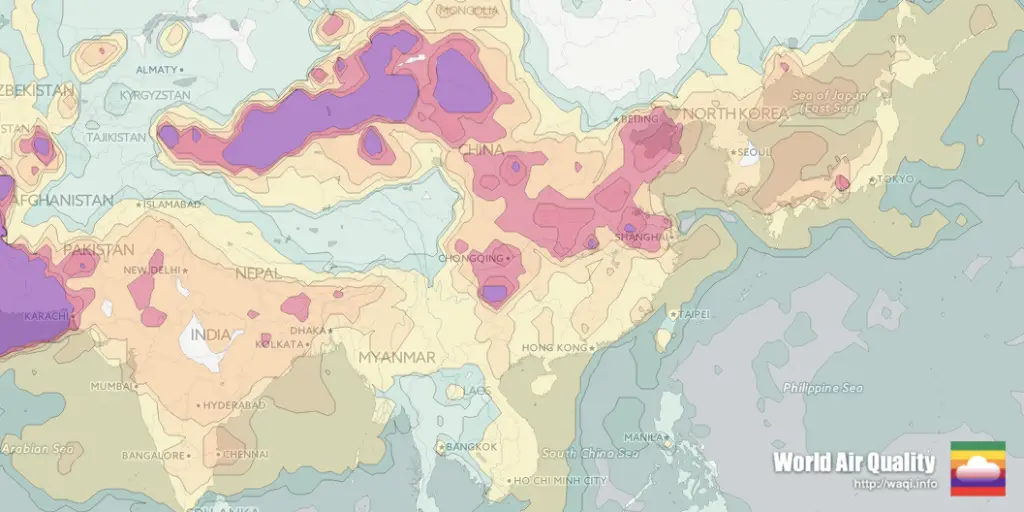 Air Quality forecast in Asia 