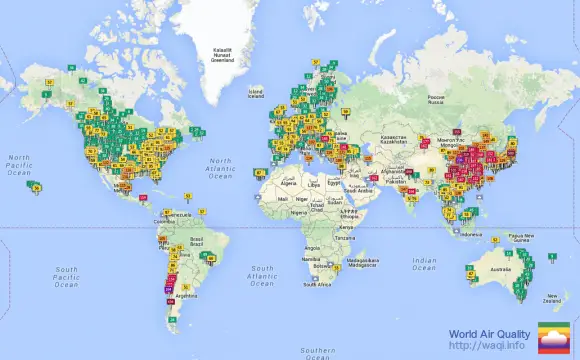 real time world air quality map