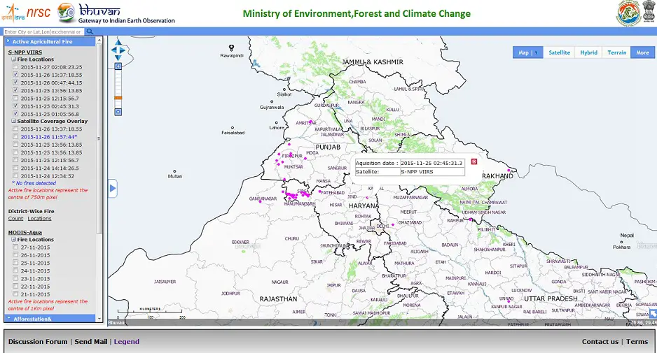 Near Real Time Active Fire Locations