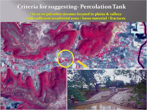 criteria for percolation tank