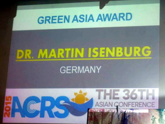 Green Asia Award given to the CEO of rapidlasso GmbH
