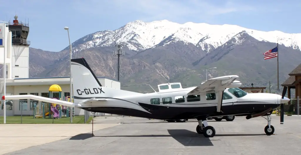 The airplane that will be doing overflights in Essex and Clinton Counties, flying a grid pattern at low altitude for a few weeks in December. Photo credit: Goldak Airborne Survey Credit: USGS