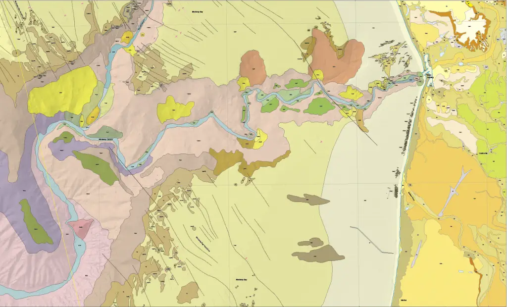 Geologic Map of Monterey Canyon and the Soquel Canyon tributary