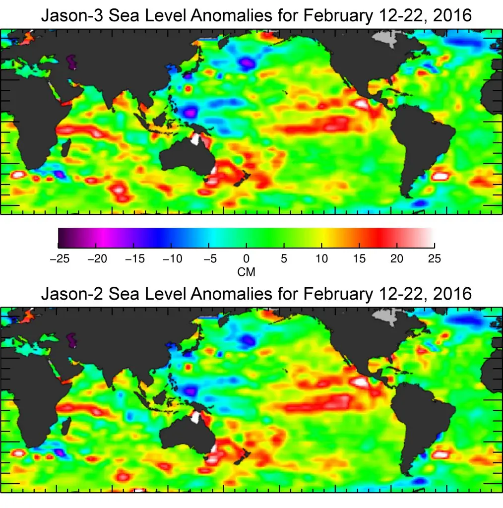 jason 3 sea level anomalies