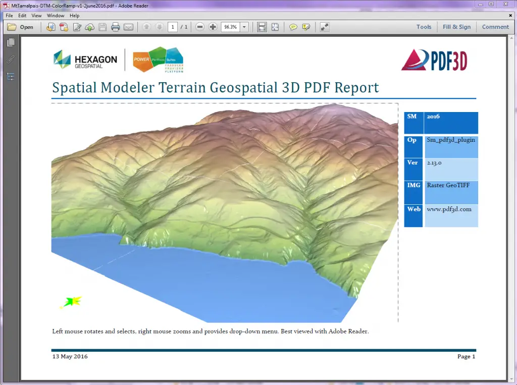 3D Geospatial PDF Plugin for ERDAS IMAGINE
