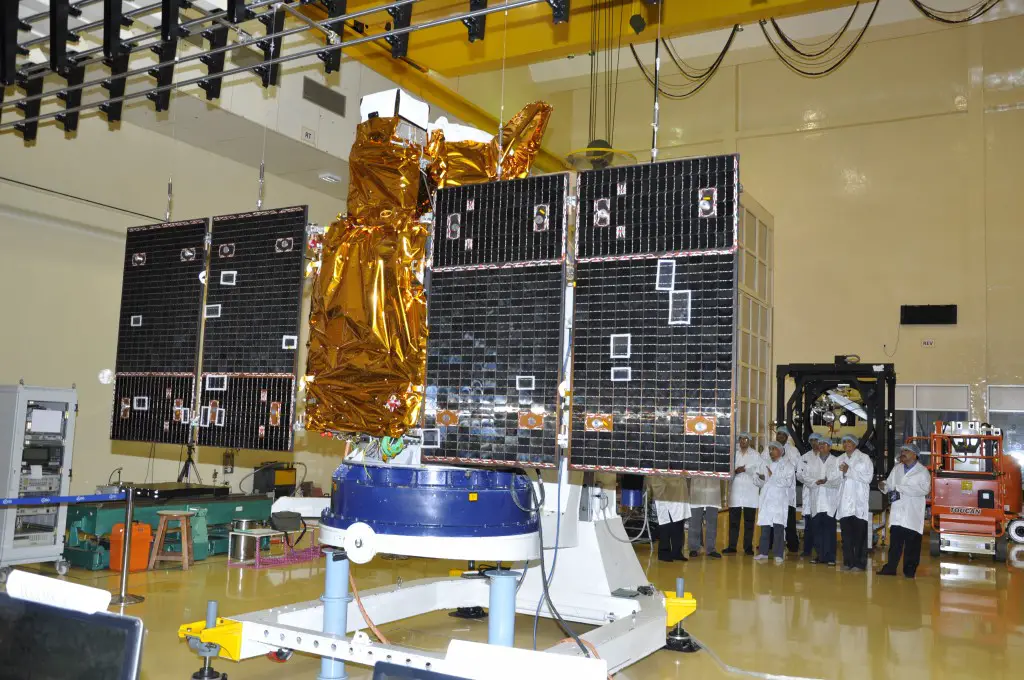 Cartosat-2 Series Satellite Solar panel deployment test at ISAC Bengaluru