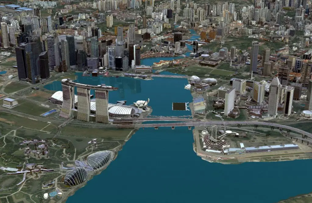 Singapore Land Authority 3D Smart Nation Map; Credit: Esri Singapore