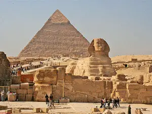The Giza Pyramid complex is home to the world famous Giza Pyramids, the Sphinx and Chephren's valley temple.
