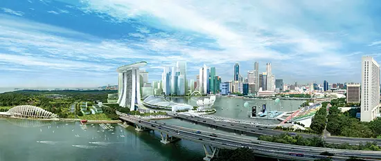 Artist's conception of the Marina Bay element of Singapore's Master Plan (courtesy: Urban Redevelopment Authority, Singapore).