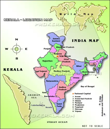 kerala-location-map-Land Utilization Modeling