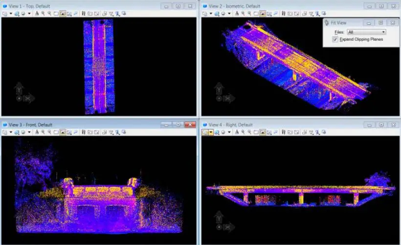 3D Visualization of Bridge Structure Using LiDAR Point Cloud Data. Credit: Ryan C. Hoensheid, Michigan Technological University 