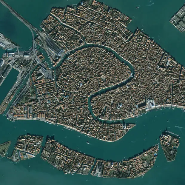 A satellite image of Venice. Credit: Telegraph.co.uk