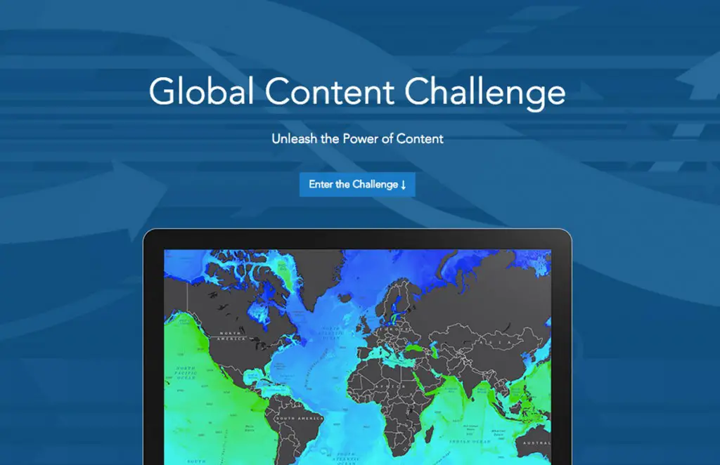 Esri's Global Content Challenge is open to undergraduate or graduate students at colleges or universities and to high school students enrolled in an advanced-placement human geography or environmental science course.