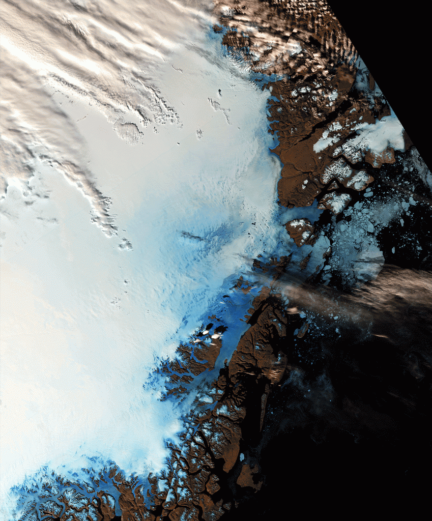Greenland changing ice