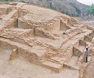 The Buddhist Stupa, under excavation in Rajgir, Bihar.— FILE PHOTO: Archaeological Survey of India