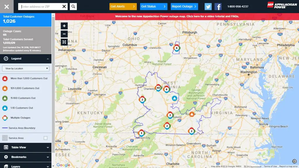 online-power-outage-information-map