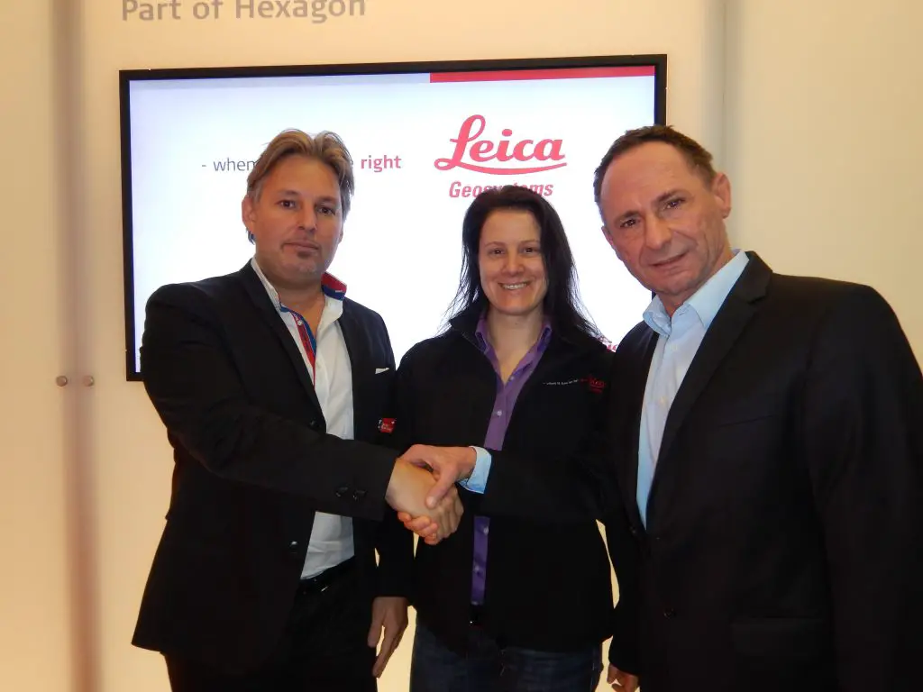From left to right: Michael Pegam; Katherine Broder; Klaus Kienzl-cloud based utility mapping