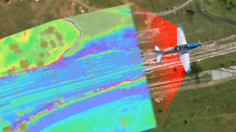 aerial LiDAR survey of rail corridor