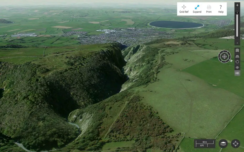 Aerial 3D image of Cheddar Gorge-Aerial-3D
