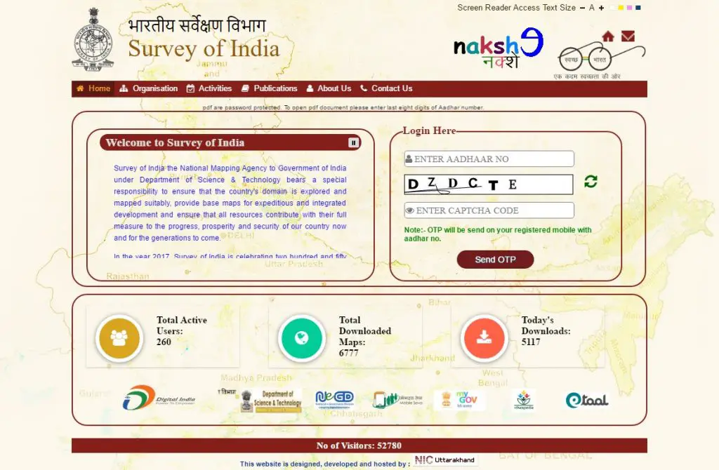 Survey of india portal to download maps