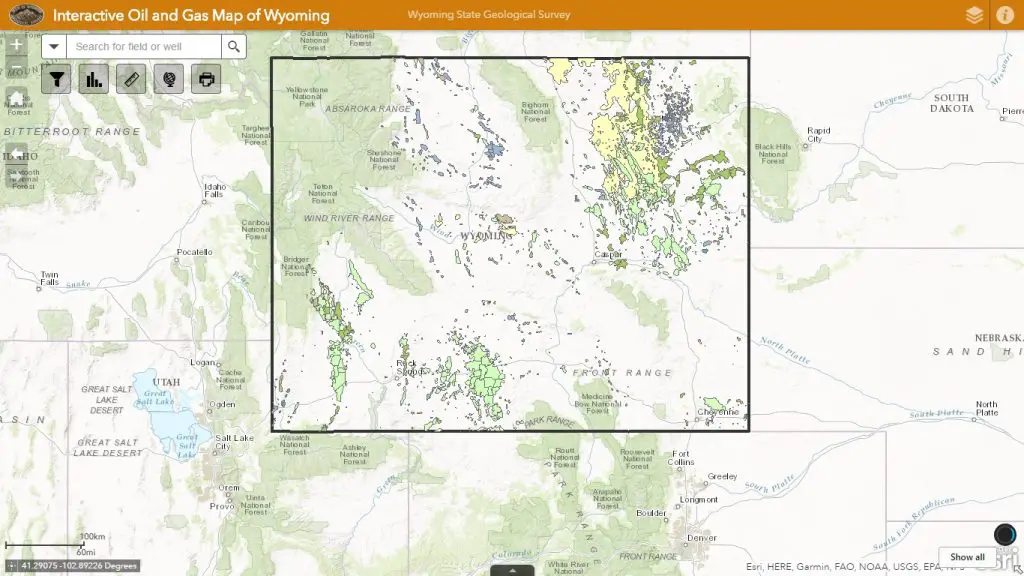 Wyoming Geological Survey Completes - Online Oil and Gas Map