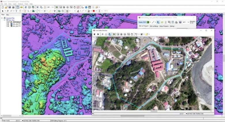 Live DEM and Live Ortho Preview tools in Geomatica Focus