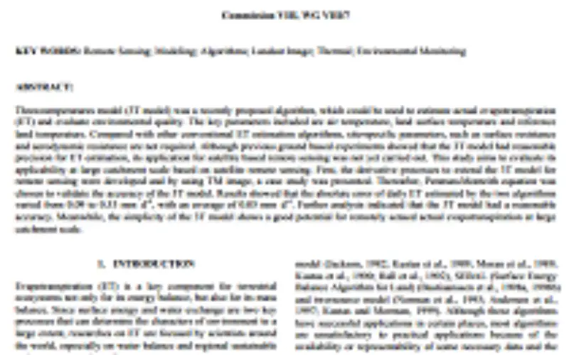 Estimation of Daily Evapotranspiration by Three-Temperature Model At Large Catchment Scale