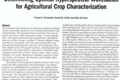 Evaluation of Narrowband and Broadband Vegetation Indices for Determining Optimal Hyperspectral Wavebands for Agricultural Crop Characterization