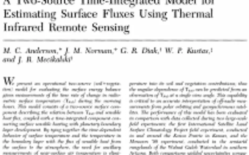 A Two-Source Time-Integrated Model for Estimating Surface Fluxes Using Thermal Infrared Remote Sensing