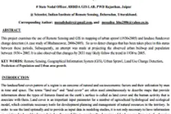 Urban Sprawl Mapping And Land Use Change Analysis Using Remote Sensing And GIS (Case Study Of Bhubaneswar City, Orissa)