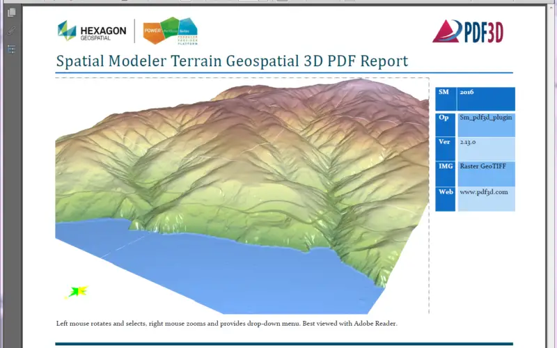 PDF3D Releases 3D Geospatial PDF Plugin for ERDAS IMAGINE at HxGN Live