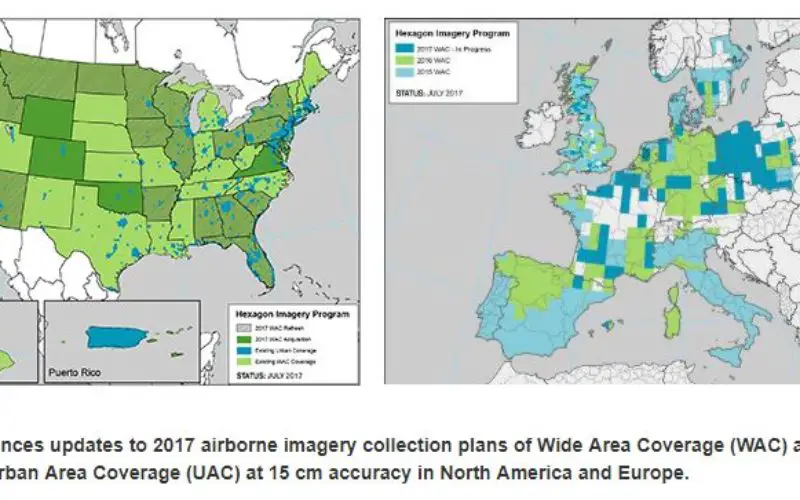 Hexagon Imagery Program Announces Updates to 2017 Airborne Imagery Collection Plans