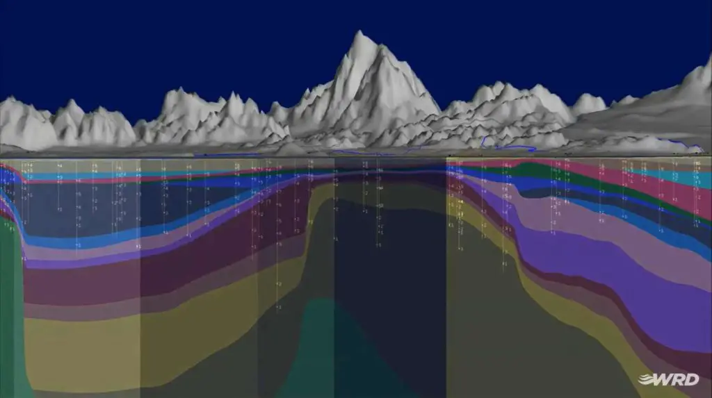 geologic and groundwater model of California’s Central and West Coast Basins - created in Seequent’s Leapfrog Works-Cloud-based solution