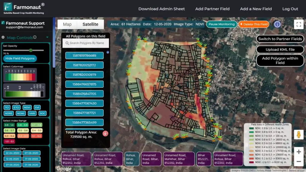 Rahul Farms -Farmonaut-Satellite based crop health monitoring system