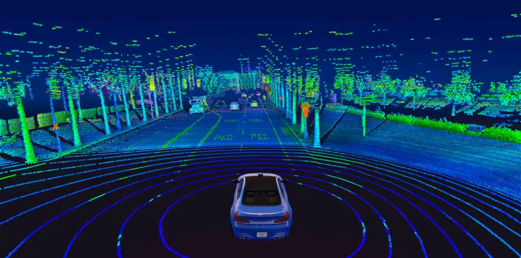 Velodyne Lidar Alpha Prime™ sensor provides real-time 3D vision that allows autonomous vehicles to see their surroundings.