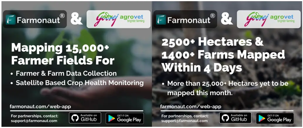 Farmonaut to Provide Its Services to Godrej Agrovet in Mapping Farmonaut to Provide Its Services to Godrej Agrovet in Mapping